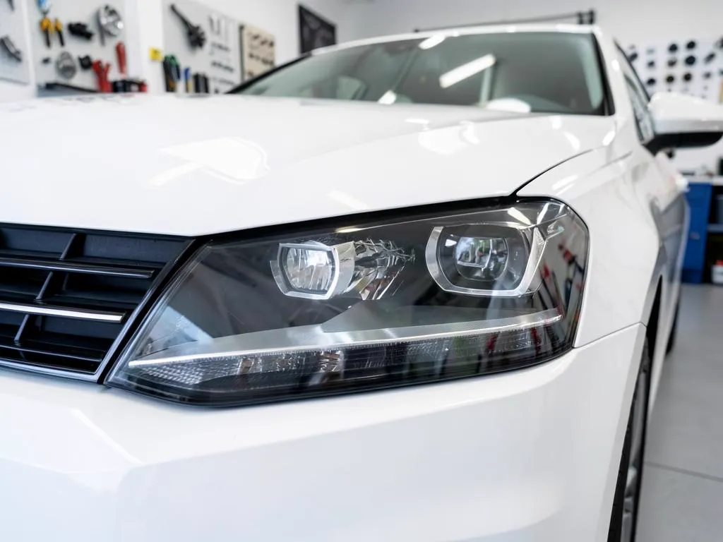 Faro anteriore Golf 8 con pellicola fumé leggera — dopo